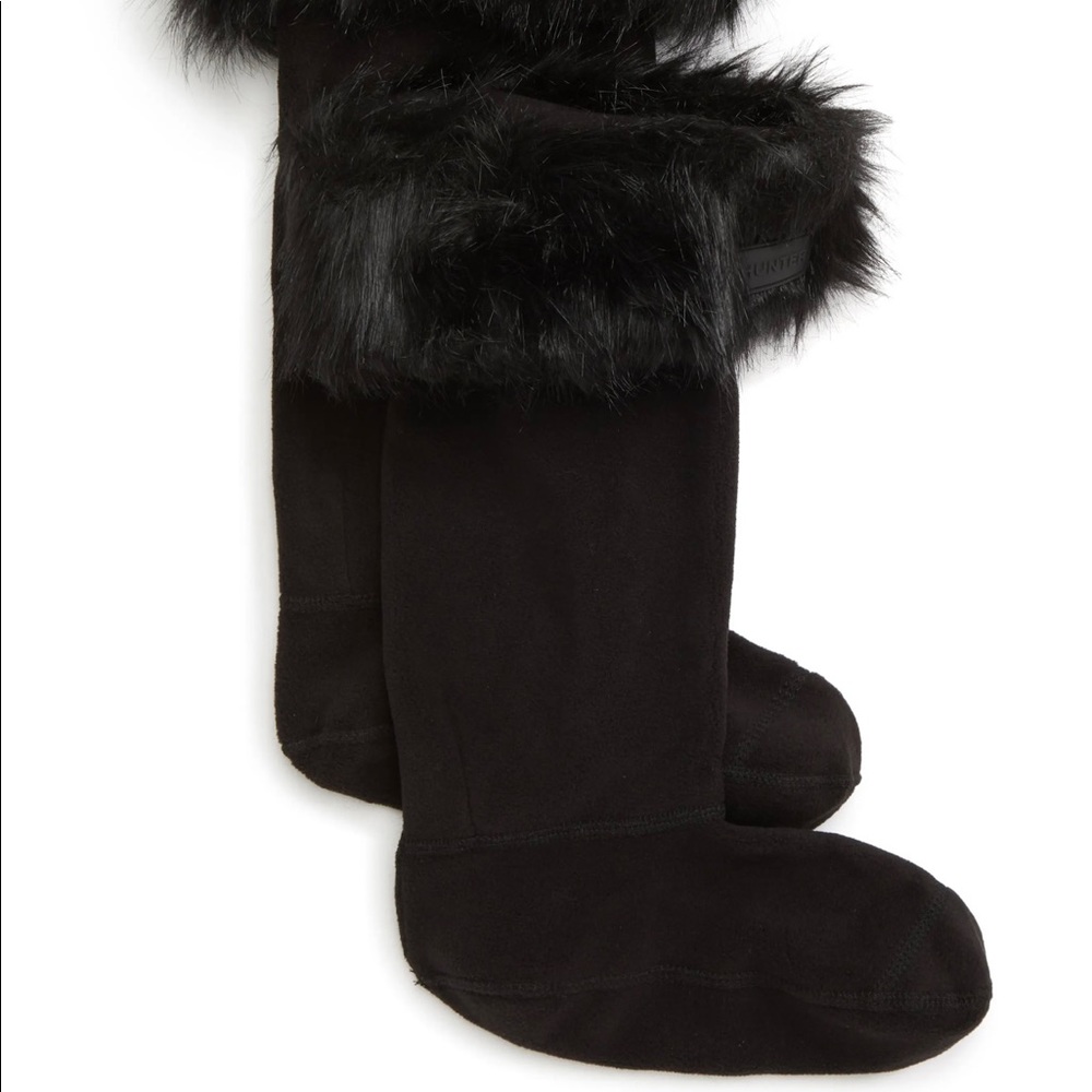 Hunter ORIGINAL TALL FAUX FUR WOMEN'S BOOT SOCKS NEW
